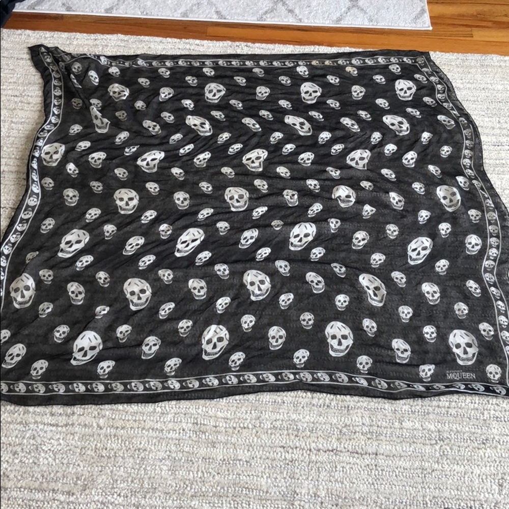 Beautiful McQueen sheer skull scarf